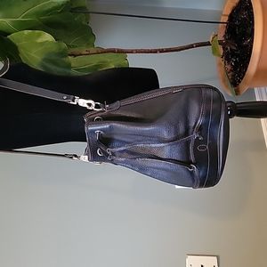 Rugby Pebbled Leather drawstring bucket bag